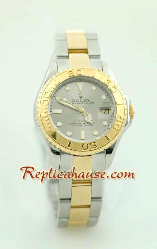 Rolex Réplica Yacht Master Dos Tonos tamaño dama