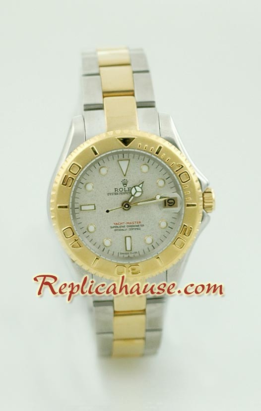 Rolex Réplica Yacht Master Dos Tonos tamaño dama