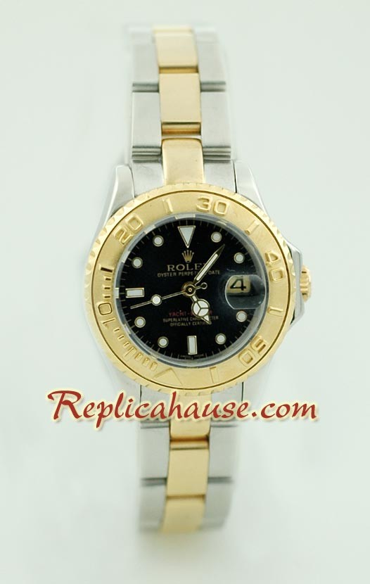 Rolex Réplica Yacht Master Dos Tonos tamaño dama
