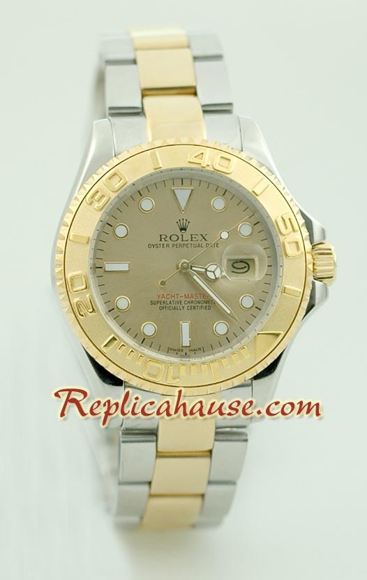 Rolex Réplica Yacht Master Dos Tonos Tamaño Medio