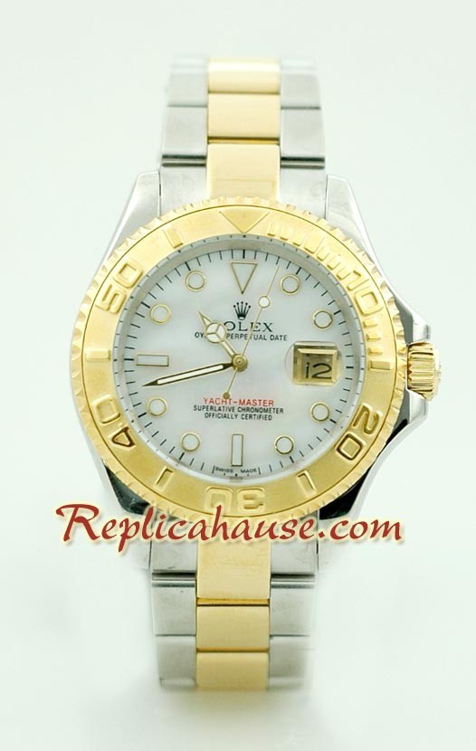 Rolex Réplica Yacht Master Dos Tonos para Hombre tamaño