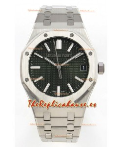 Reloj Royal Oak 15510 con esfera verde, MVMNT con volante de inercia variable, superclon