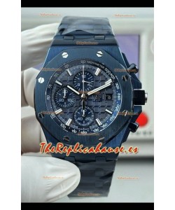 Reloj cronógrafo superclon Royal Oak Offshore Blue con revestimiento DLC