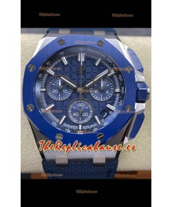 Reloj Royal Oak Offshore 26420CE Superclon de acero inoxidable con esfera azul