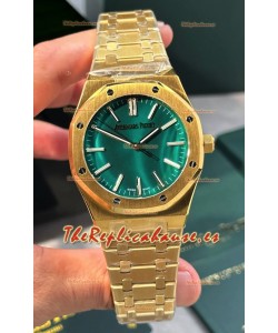 Reloj Royal Oak 15513BA con esfera de malaquita y oro amarillo, superclon