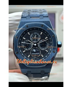 Reloj réplica Royal Oak Calendario Perpetuo Superclon de cerámica azul