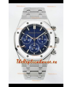 Reloj Royal Oak Chrono 26240 con esfera azul y caja de acero, superclon