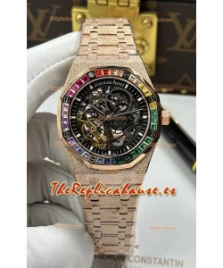 Reloj Royal Oak Openworked 15412OR Oro rosa esmerilado, Superclon
