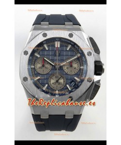 Reloj Royal Oak Offshore Chronograph 26420 con esfera azul de titanio, superclon