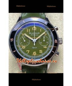 Reloj Blancpain Air Command Superclon con caja de acero y bisel negro