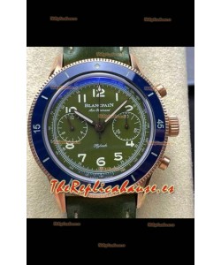 Reloj Blancpain Air Command Superclon con caja de oro rosa y bisel azul