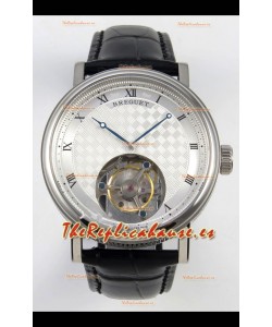 Reloj Breguet Classique Tourbillon de acero inoxidable con esfera romana, superclon