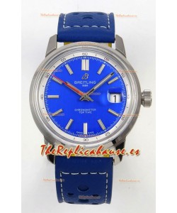 Reloj Top Time B31 Superclon de 38 mm con esfera azul y segundero rojo