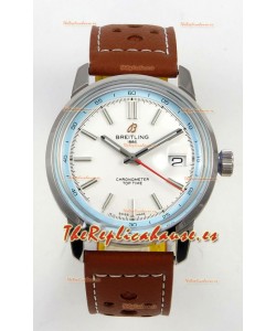 Reloj Top Time B31 Superclon de 38 mm con esfera blanca y segundero rojo
