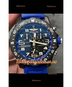 Reloj réplica Breitling Endurance PRO 44 con correa azul oscuro y movimiento de cuarzo suizo