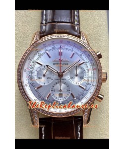 Reloj Breitling Navitimer B01 Superclon de 43 mm con esfera de acero y oro rosa