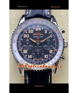 Reloj réplica suizo Breitling Navitimer B02 con esfera gris de acero inoxidable