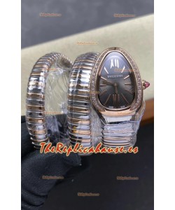 Reloj Serpenti Tubogas Double Spiral con esfera gris y dos tonos Superclon