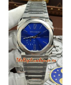 Reloj Octo Finissmo Superclon de 7 mm de grosor con esfera azul
