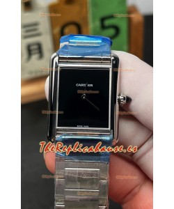 Reloj Tank Must Cartier Edition de 29 mm con esfera negra, superclon