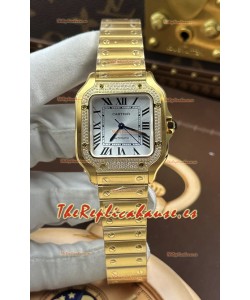 Reloj Santos De Cartier de 35 mm, edición Superclon de oro amarillo