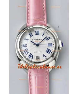 Reloj Cle De Cartier automático Superclon de 40 mm con correa rosa
