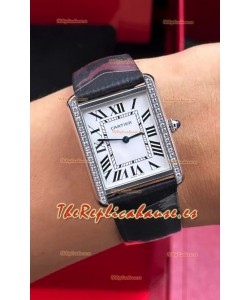 Reloj Cartier Tank Solo de 27 mm con caja de acero y cuarzo suizo, superclon