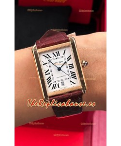 Reloj Cartier Tank Solo Suizo Automatico de 31 mm, oro rosa, superclon