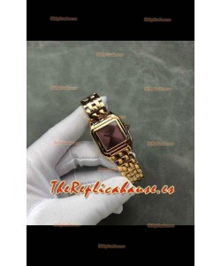 Reloj PANTHERE de Cartier de 27 mm con esfera roja, superclon