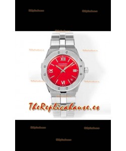 Reloj réplica Chopard Alpine Eagle de acero inoxidable con esfera roja, superclone
