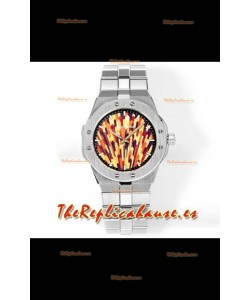 Reloj réplica Chopard Alpine Eagle de acero inoxidable con esfera roja, Superclon
