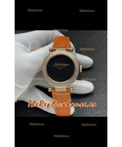 Reloj Franck Muller Double Mystery de cuarzo suizo con caja de oro y diamantes