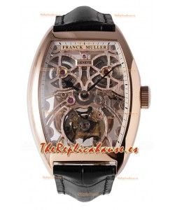 Reloj Franck Muller Fast Tourbillon Oro Rosa Correa Negra Superclon