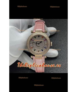 Reloj Franck Muller Double Mystery de cuarzo suizo con caja de oro y diamantes