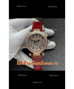 Reloj Franck Muller Double Mystery de cuarzo suizo con caja de oro y diamantes