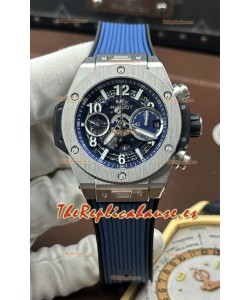 Reloj Hublot Big Bang Unico Blue con caja de acero inoxidable, réplica perfecta