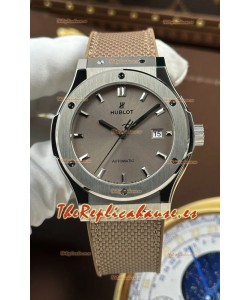 Reloj Hublot Classic Fusion Titanium con esfera color topo de 42 mm, réplica de alta calidad