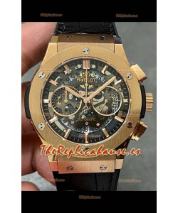 Reloj Hublot Classic Fusion Chronograph Esqueleto Superclon de Oro Rosa