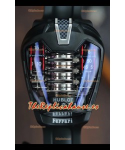 Reloj Hublot MP-05 La Ferrari con caja de titanio y revestimiento DLC negro, modelo Hyper Clone