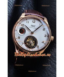 Reloj IWC Portuguese Tourbillon con esfera de acero y oro rosa, superclon