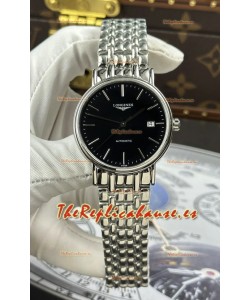 Reloj Longines Présence Automático con Esfera Negra de 39 mm, Superclon