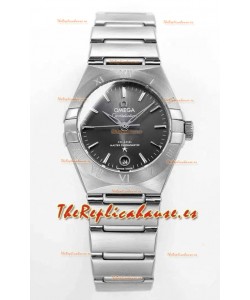 Reloj Omega Constellation automático de 29 mm con esfera gris y acero inoxidable, superclon