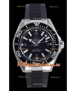 Reloj Omega Seamaster Planet Ocean con bisel negro y correa de caucho de 42 mm, réplica de alta calidad