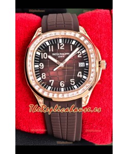 Reloj Patek Philippe Aquanaut 5167 de oro rosa con esfera marrón de 38,5 mm