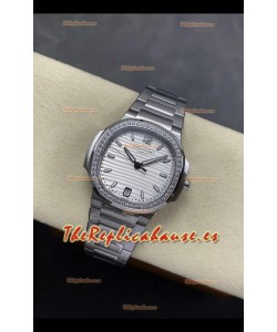 Reloj Patek Philippe Nautilus 7118 de 35 mm con esfera de acero y diamantes, superclon