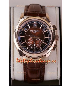 Reloj Patek Philippe 5205 Complications con fase lunar y esfera marrón, superclon