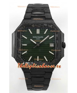 Reloj Patek Philippe Cubitus con caja de carbono y esfera verde, superclon