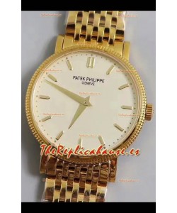 Reloj Patek Philippe Calatrava 5120 Superclon de oro amarillo con esfera blanca