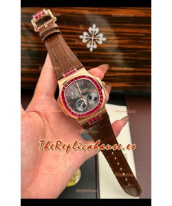 Reloj Patek Philippe Nautilus 5712 Superclon de oro rosa y rubíes rojos
