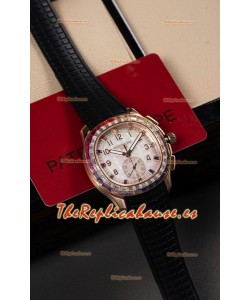 Reloj Patek Philippe Aquanaut 7968 Superclon de oro rosa con correa negra